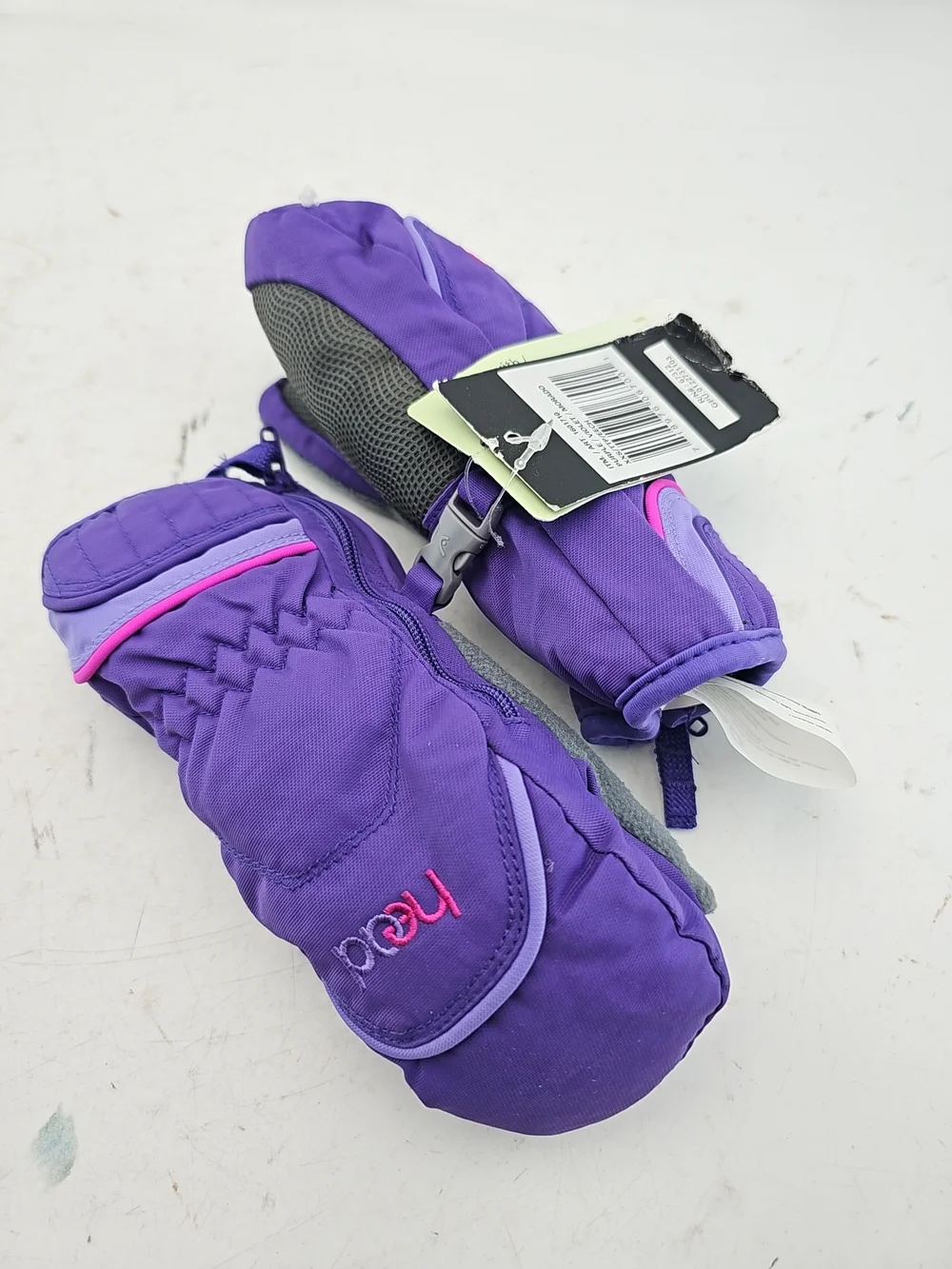 Head Kids Purple Mittens with Pink Accent